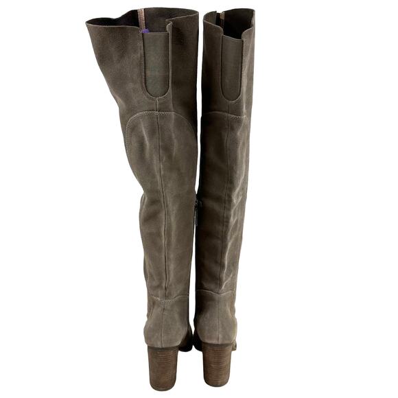 Kelsi Dagger NWOB Brooklyn Logan Gray Taupe Over The Knee Boot Size 11 Suede - Picture 4 of 6